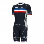 2022 Abbigliamento Ciclismo Francia Scuro Blu Manica Corta e Salopette