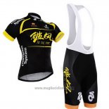 Abbigliamento Ciclismo To The Fore Nero e Giallo Manica Corta e Salopette