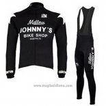 2010 Abbigliamento Ciclismo Johnnys Nero Manica Lunga e Salopette