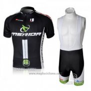 2010 Abbigliamento Ciclismo Merida Nero e Verde Manica Corta e Salopette