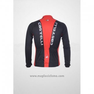 2011 Abbigliamento Ciclismo Castelli Nero e Rosso Manica Lunga e Salopette