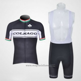 2011 Abbigliamento Ciclismo Colnago Bianco e Nero Manica Corta e Salopette