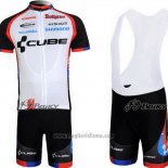 2011 Abbigliamento Ciclismo Cube Nero e Bianco Manica Corta e Salopette