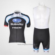 2011 Abbigliamento Ciclismo Subaru Bianco e Nero Manica Corta e Salopette