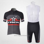 2011 Abbigliamento Ciclismo Trek Nero e Bianco Manica Corta e Salopette