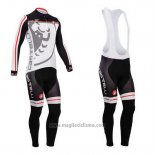 2014 Abbigliamento Ciclismo Castelli Nero Bianco Manica Lunga e Salopette