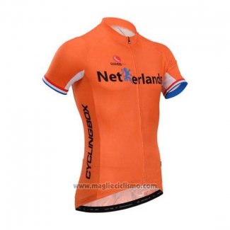 2014 Abbigliamento Ciclismo Fox Cyclingbox Arancione Manica Corta e Salopette