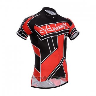 2014 Abbigliamento Ciclismo Fox Cyclingbox Rosso e Nero Manica Corta e Salopette