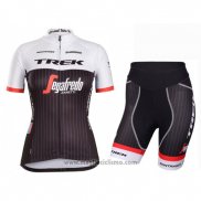 2016 Abbigliamento Ciclismo Donne Trek Nero e Rosso Manica Corta e Salopette