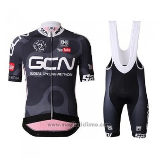 2016 Abbigliamento Ciclismo GCN Nero e Rosso Manica Corta e Salopette