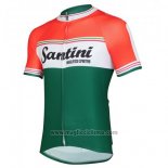 2016 Abbigliamento Ciclismo Santini Arancione e Verde Manica Corta e Salopette