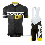 2016 Abbigliamento Ciclismo Scott Nero Manica Corta e Salopette