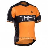 2016 Abbigliamento Ciclismo Trek Bontrager Nero e Arancione Manica Corta e Salopette