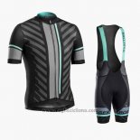 2016 Abbigliamento Ciclismo Trek Bontrager Nero e Grigio Manica Corta e Salopette