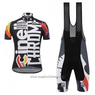 2017 Abbigliamento Ciclismo Cinelli Chrome Nero Manica Corta e Salopette