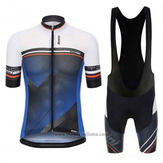 2017 Abbigliamento Ciclismo Santini Tono Blu e Bianco Manica Corta e Salopette