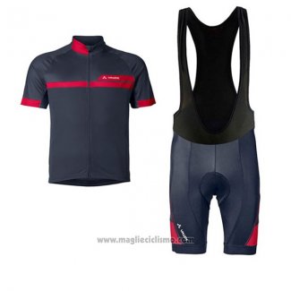 2017 Abbigliamento Ciclismo Vaude Rosso e Nero Manica Corta e Salopette