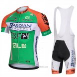 2018 Abbigliamento Ciclismo Bardiani Csf Verde Manica Corta e Salopette