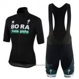 2018 Abbigliamento Ciclismo Bora Nero Manica Corta e Salopette