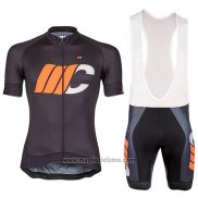 2018 Abbigliamento Ciclismo Cipollini Shading Bianco Nero e Arancione Manica Corta e Salopette