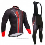 2018 Abbigliamento Ciclismo Santini Nero e Rosso Manica Corta e Salopette