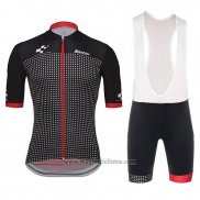 2018 Abbigliamento Ciclismo Tour de Suisse Helvetia Nero Rosso Manica Corta e Salopette