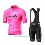 2019 Abbigliamento Ciclismo Giro d'Italia Rosa Manica Corta e Salopette