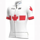 2019 Abbigliamento Ciclismo Groupama FDJ Campione Canada Manica Corta e Salopette