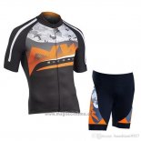 2019 Abbigliamento Ciclismo Northwave Argentato Arancione Nero Manica Corta e Salopette