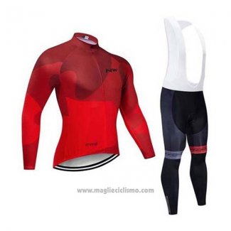 2020 Abbigliamento Ciclismo Northwave Rosso Manica Lunga e Salopette