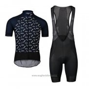 2020 Abbigliamento Ciclismo POC Nero Manica Corta e Salopette