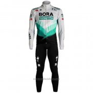 2021 Abbigliamento Ciclismo Bora-Hansgrone Bianco Manica Lunga e Salopette