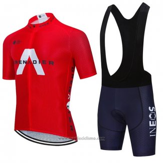 2021 Abbigliamento Ciclismo Ineos Grenadiers Rosso Manica Corta e Salopette