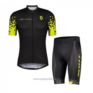 2021 Abbigliamento Ciclismo Scott Nero Giallo Manica Corta e Salopette(2)