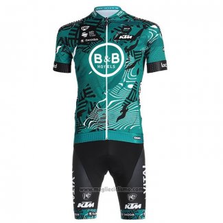 2021 Abbigliamento Ciclismo Vital Concept-BB Hotels Verde Manica Corta e Salopette(1)