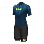 2022 Abbigliamento Ciclismo ALE Blu Manica Corta e Salopette