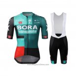 2022 Abbigliamento Ciclismo Bora Hansgrone Verde Rosso Manica Corta e Salopette