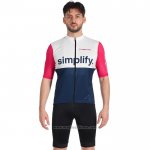 2022 Abbigliamento Ciclismo Nalini Blu Rosa Manica Corta e Salopette