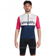 2022 Abbigliamento Ciclismo Nalini Blu Rosa Manica Corta e Salopette