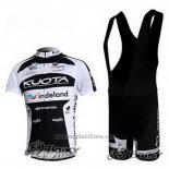 2010 Abbigliamento Ciclismo Kuota Nero e Bianco Manica Corta e Salopette