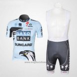 2011 Abbigliamento Ciclismo Saxo Bank Azzurro Manica Corta e Salopette