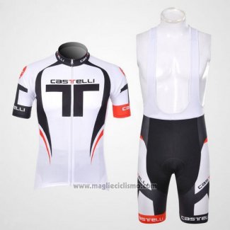 2012 Abbigliamento Ciclismo Castelli Nero e Bianco Manica Corta e Salopette