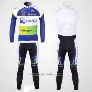 2012 Abbigliamento Ciclismo GreenEDGE Campione Oceania Manica Lunga e Salopette