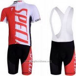 2012 Abbigliamento Ciclismo Specialized Bianco e Rosso Manica Corta e Salopette