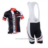 2013 Abbigliamento Ciclismo Pinarello Nero e Rosso Manica Corta e Salopette