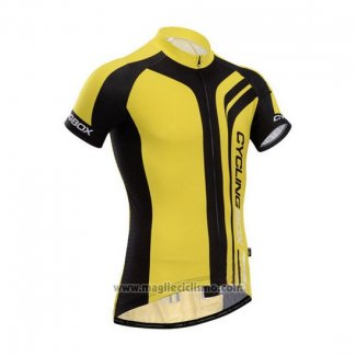 2014 Abbigliamento Ciclismo Fox Cyclingbox Nero e Giallo Manica Corta e Salopette