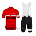 2015 Abbigliamento Ciclismo Rapha Nero e Rosso Manica Corta e Salopette