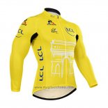 2015 Abbigliamento Ciclismo Tour de France Giallo Manica Lunga e Salopette