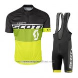 2016 Abbigliamento Ciclismo Scott Giallo e Nero Manica Corta e Salopette