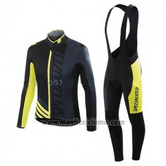 2016 Abbigliamento Ciclismo Specialized Nero Manica Lunga e Salopette